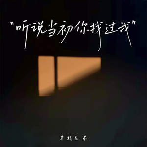 听说当初你找过我