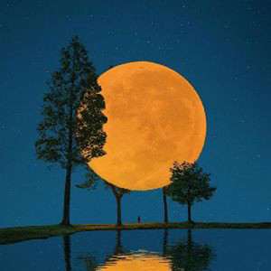 橙月之湖