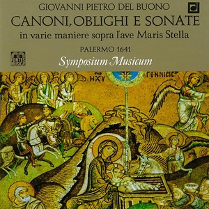 Canoni, oblighi et sonate in varie maniere sopra l'Ave maris stella - No. 71, A 5 voci. Canone in subdiapason a due pause, insieme con la parte che guida va una parte in terza bassa, et alla subdiapason va insieme una parte in decima alta