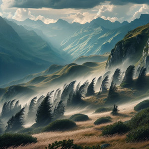 Gusts Dance in Nature's Heights