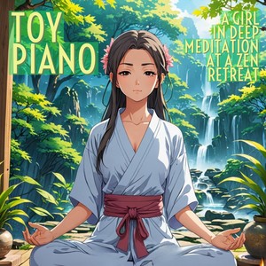 A Girl In Deep Meditation At A Zen Retreat