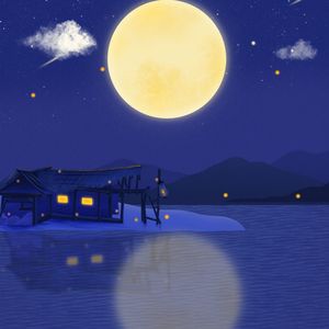 月色倒映在西湖