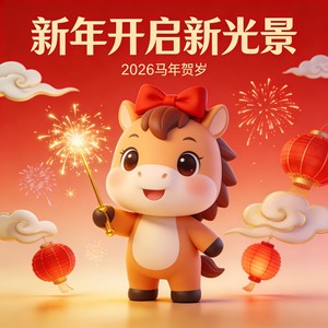 新年开启新光景 (伴奏)