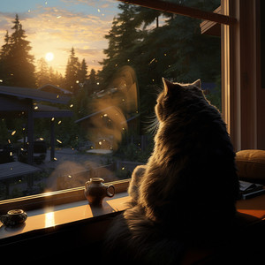 Waterfall Flow with Graceful Paws