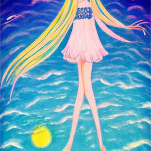 当月亮坠落星河