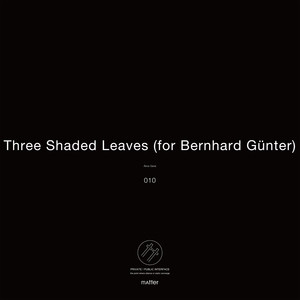 Three Shaded Leaves (For Bernhard Günter)