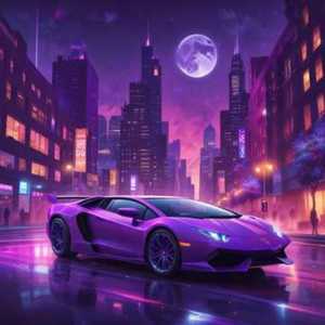 Purple Lamborghini