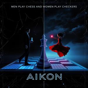 Men Play Chess And Woman Play Checkers