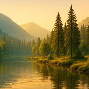 Paisaje de Lago para Relajarse. Piano Suave y Naturaleza para Meditar