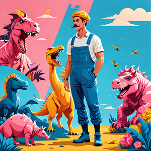 Mario Bros e Dinossauro