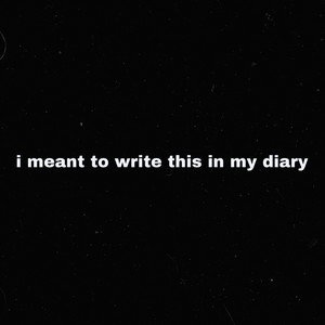 I Meant To Write This In My Diary (Explicit)