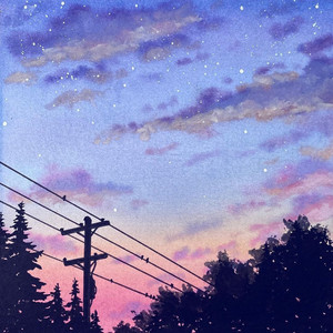 如果晚霞绕过火车