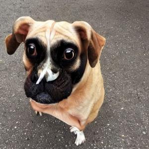 angry french bulldog