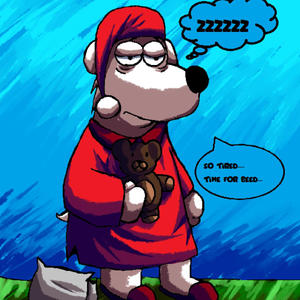 Sleepy Brian Griffin With Red Pajamas 3