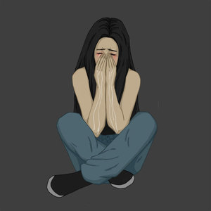 слезами на руках