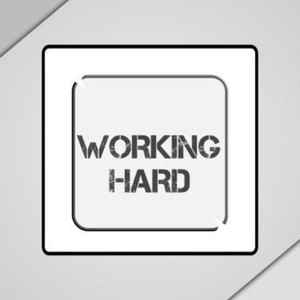 Working hard