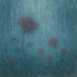 flowers in the rain