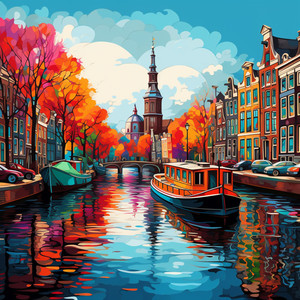 Misty Morning in Amsterdam