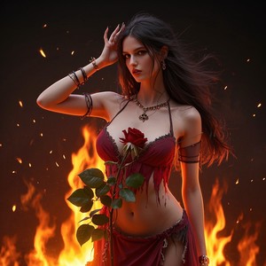 Rose in Flames
