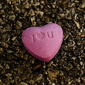 pink heart candy