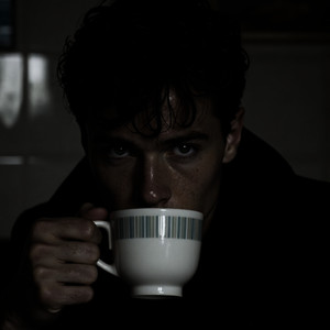 Sittin' on my couch in my living room