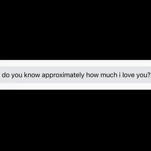 do you know approximately how much i love you?