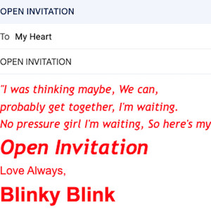 Blinky Blink - Open Invitation (Explicit)