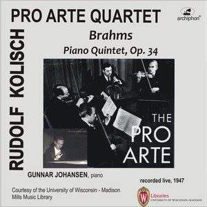 BRAHMS, J.: Piano Quintet (G. Johansen, Pro Arte Quartet) [1947]