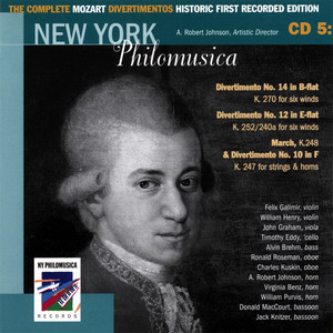 The Complete Mozart Divertimentos Historic First Recorded Edition CD 5