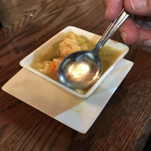 Soup in a Square Bowl