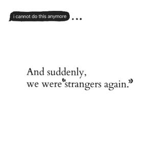 strangers again