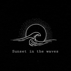 Sunset in the waves