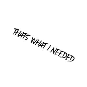 That's What I Needed (Explicit)