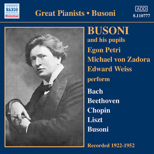 Busoni and His Pupils (1922-1952)