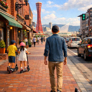 Promenade in Town (Kobe, Japan)