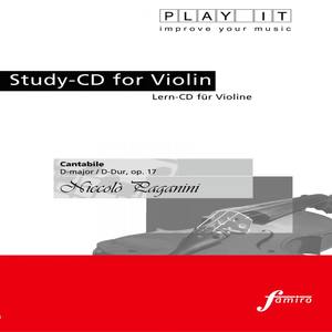 Play It - Study-Cd for Violin: Niccolò Paganini, Cantabile, D Major / D-Dur, Op. 17