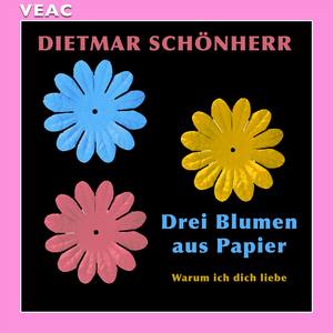 Drei Blumen aus Papier