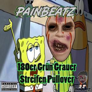 180er Grün Grauer Streifen Pullover