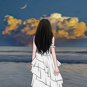 有扶桑花的晚霞