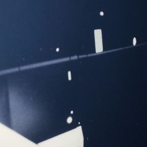 Looking through the sliding glass door