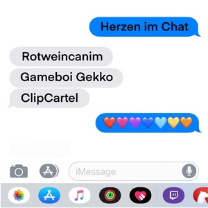 Herzen im Chat