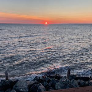 Coucher de Terre Sur Fond de Mer