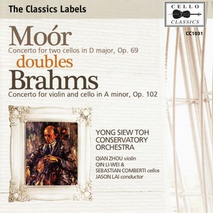 MOÓR, E.: Concerto for 2 Cellos / BRAHMS, J.: Double Concerto for Violin and Cello (Comberti, Li-wei Qin, Qian Zhou, Jason Lai)