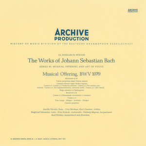 Musikalisches Opfer, BWV 1079 - J.S. Bach: Musikalisches Opfer, BWV 1079: Ricercar a 3