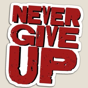 Never give up