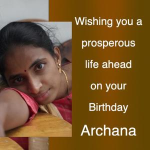 Archana Kaleeshwaran's birthday song (Tamil)