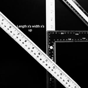 Length x's width x's up