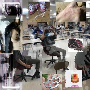 dried saliva (lotion on the bathroom sink) (Explicit)