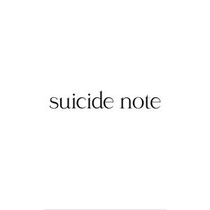 suicide note (Explicit)