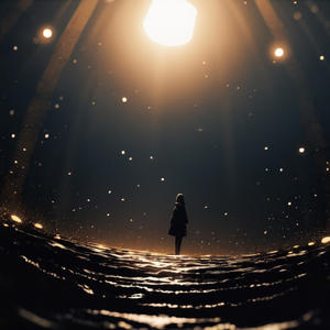 A person stands in a room